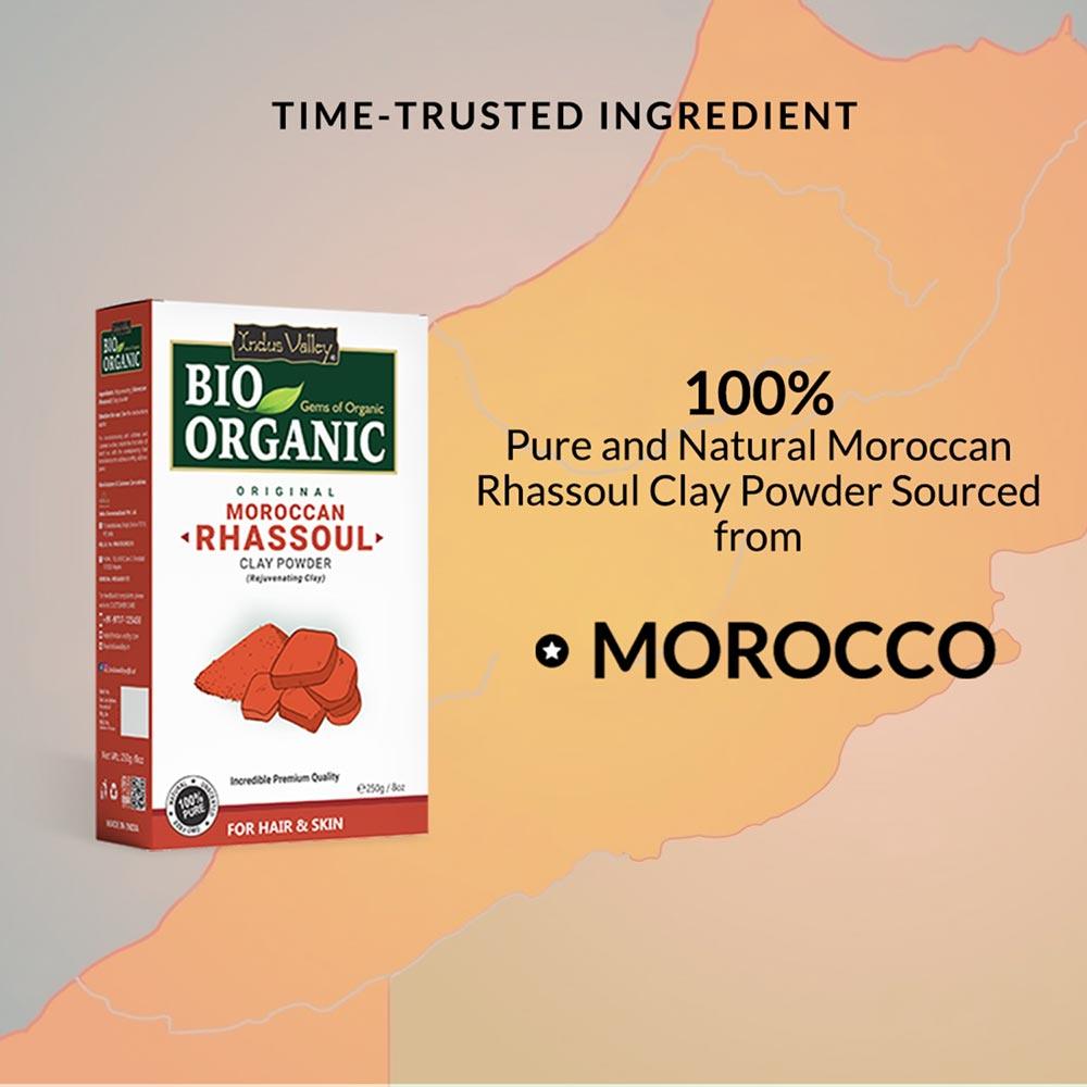 Bio Organic Moroccan Rhassoul Clay Powder - 250gm 250g