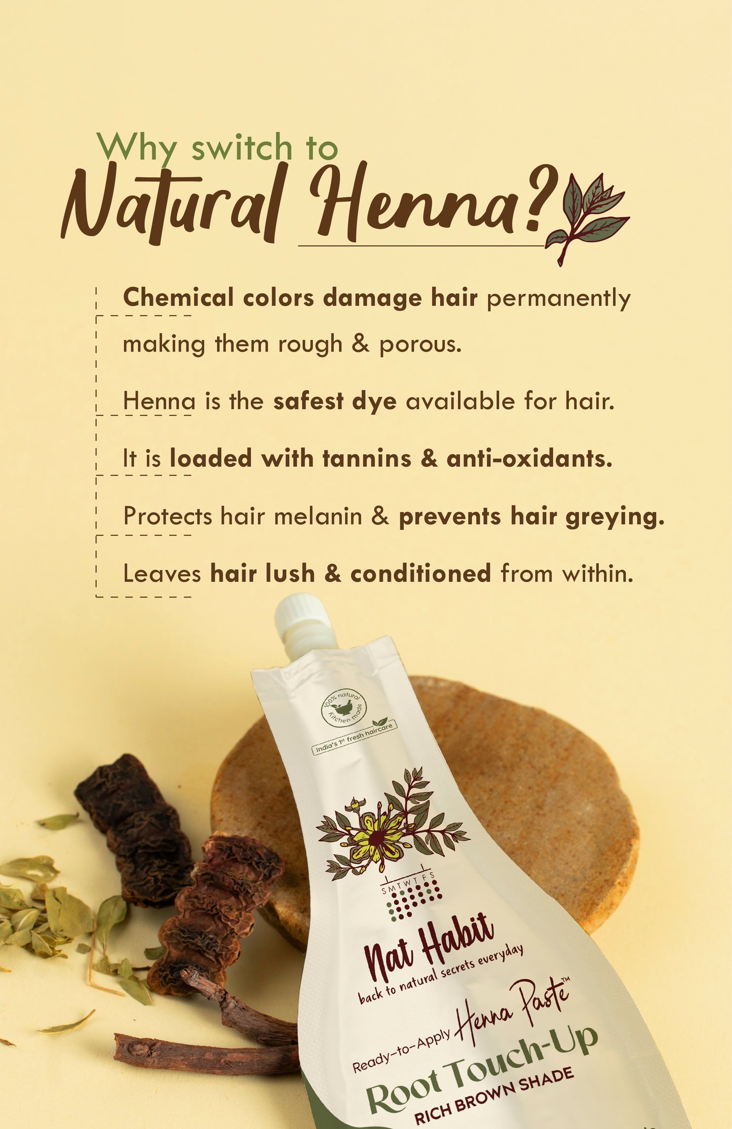 Ready-to-Apply Fresh Henna Root Touch Up 60g