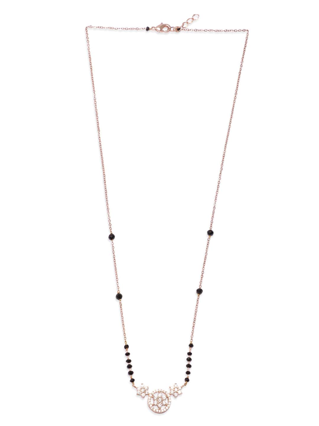 Timeless American Diamond Pendant Necklace Gold