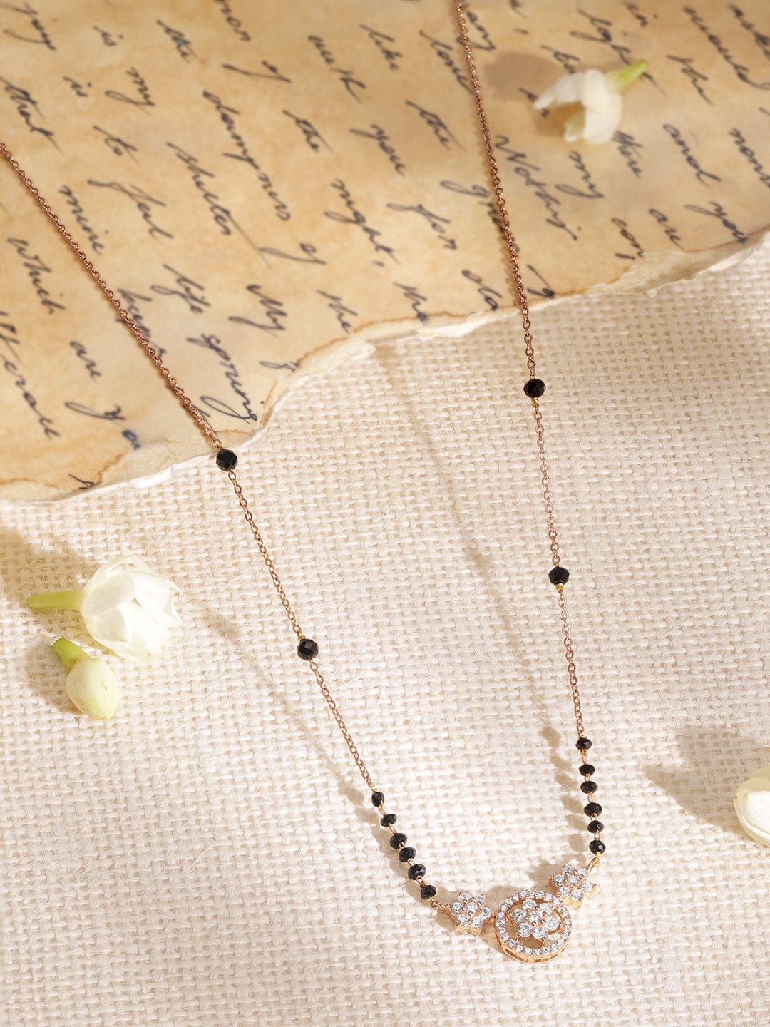 Timeless American Diamond Pendant Necklace Gold