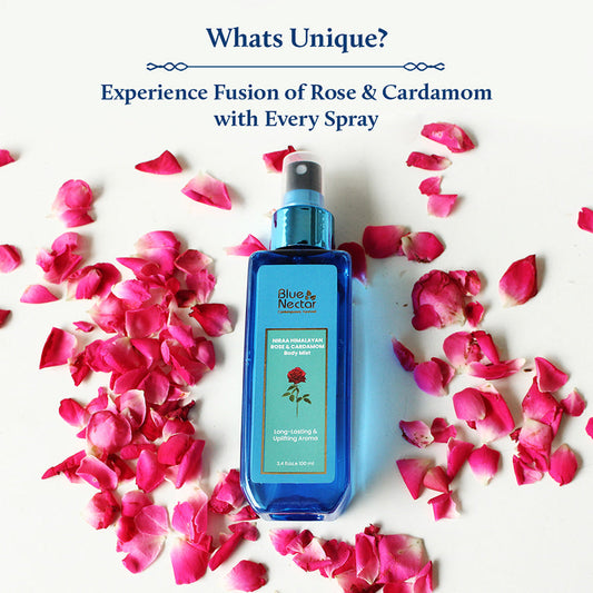 Rose & Cardamom Body Mist for long lasting and uplifting aroma (100ml) 100ml