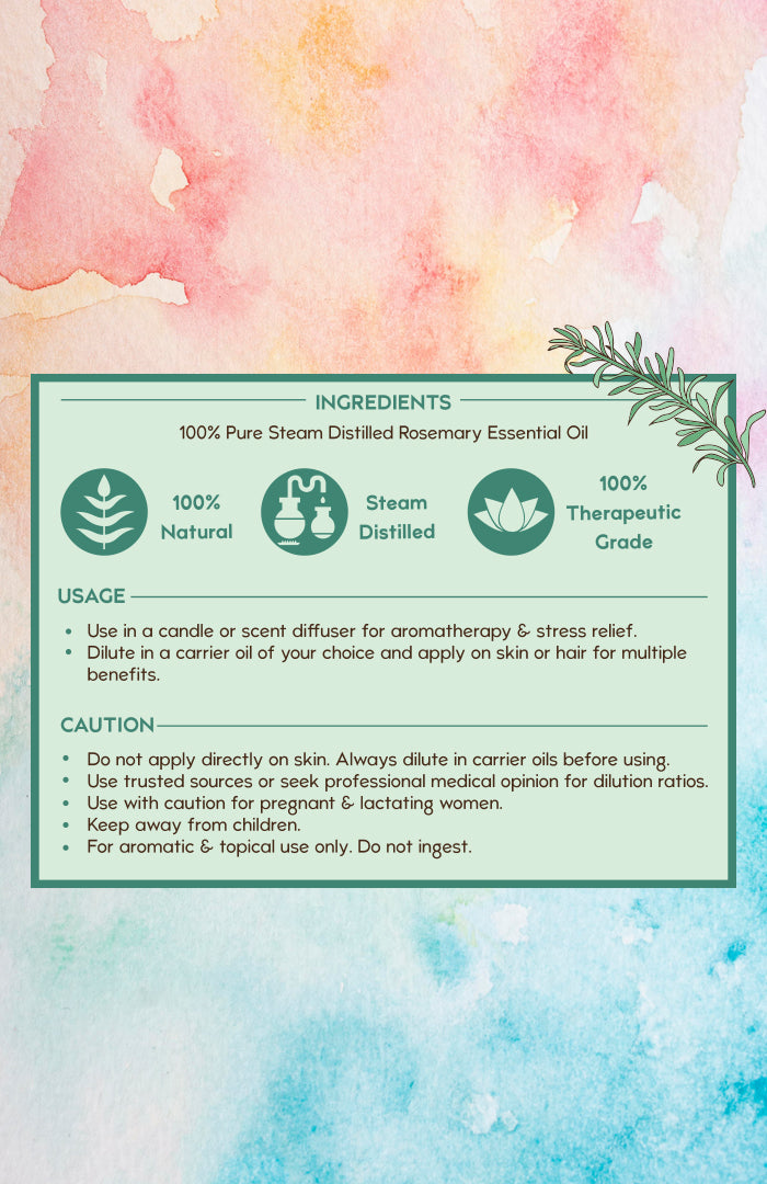 Pure Rosemary Essential Oil 15ml