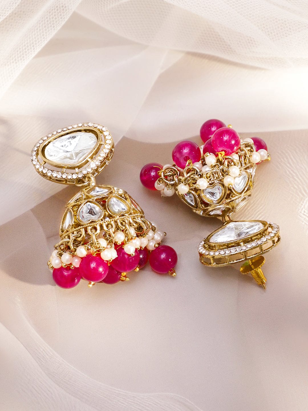 Royal Kundan & Pink Necklace Set フリーサイズ