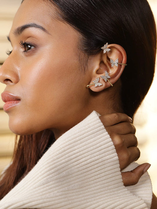 Glamour Glow Butterfly Ear Cuff Gold