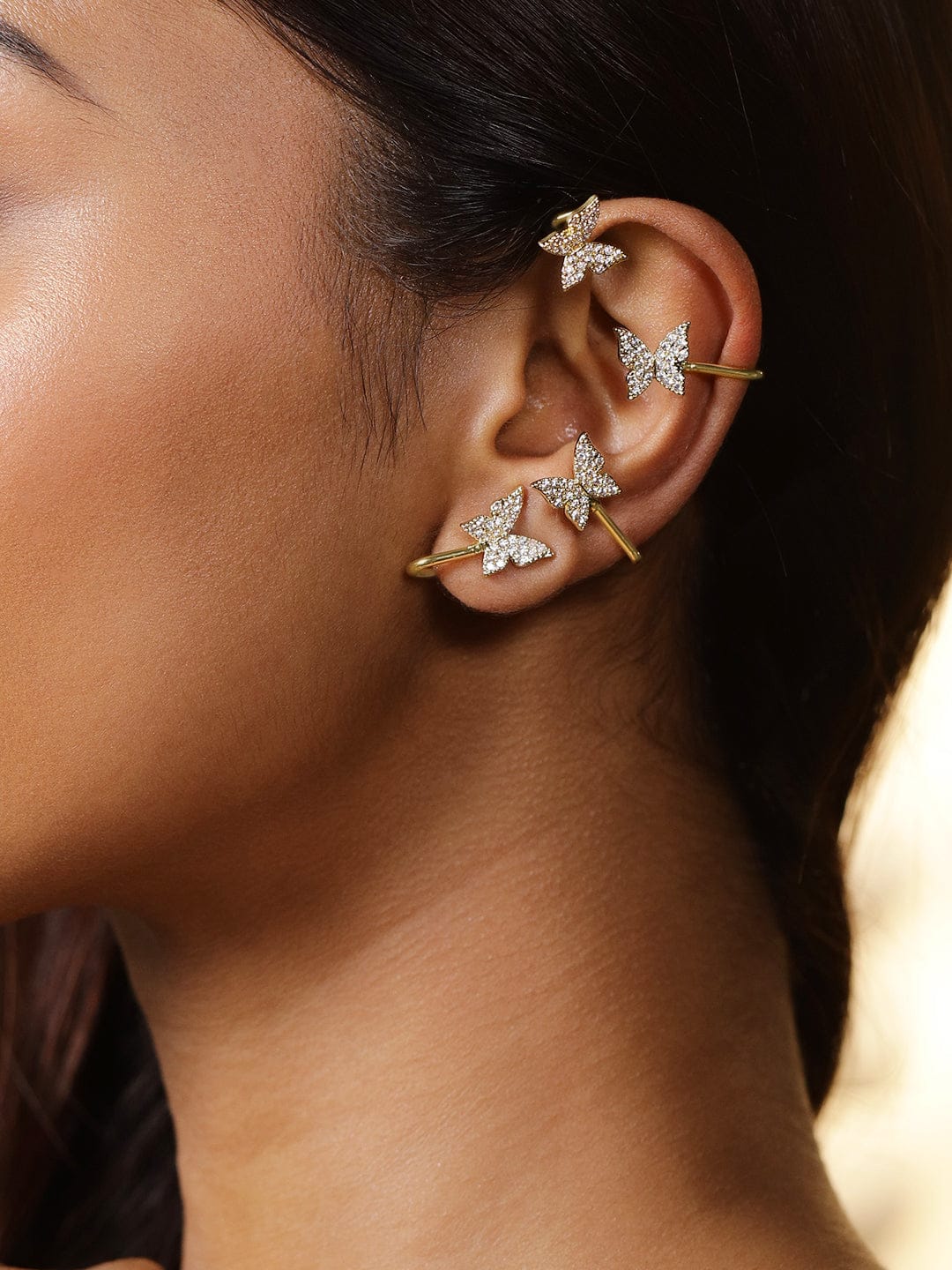 Glamour Glow Butterfly Ear Cuff Gold