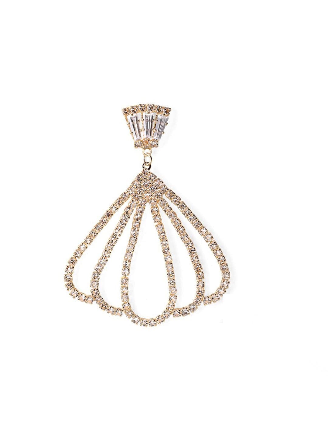 Shell Motif Gold Drop Earrings Gold