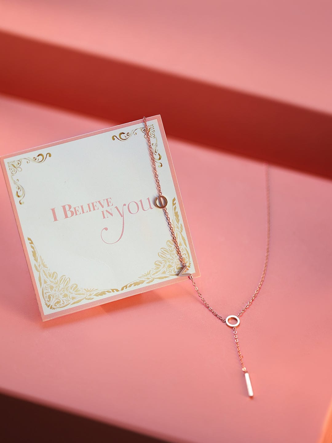 Love Pendant Necklace In Rose Gold Gold