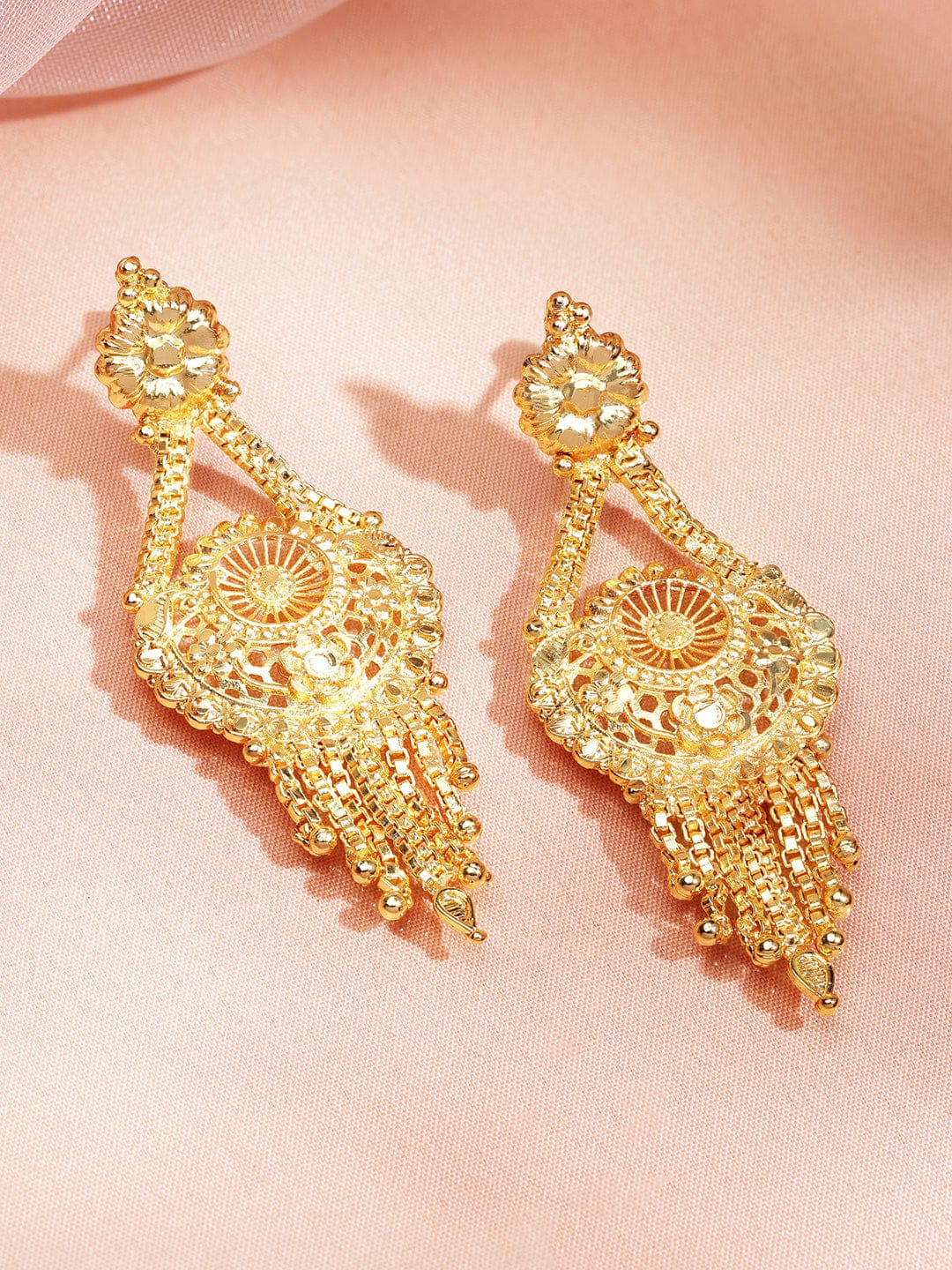 Floral Design Gold Necklace Set フリーサイズ