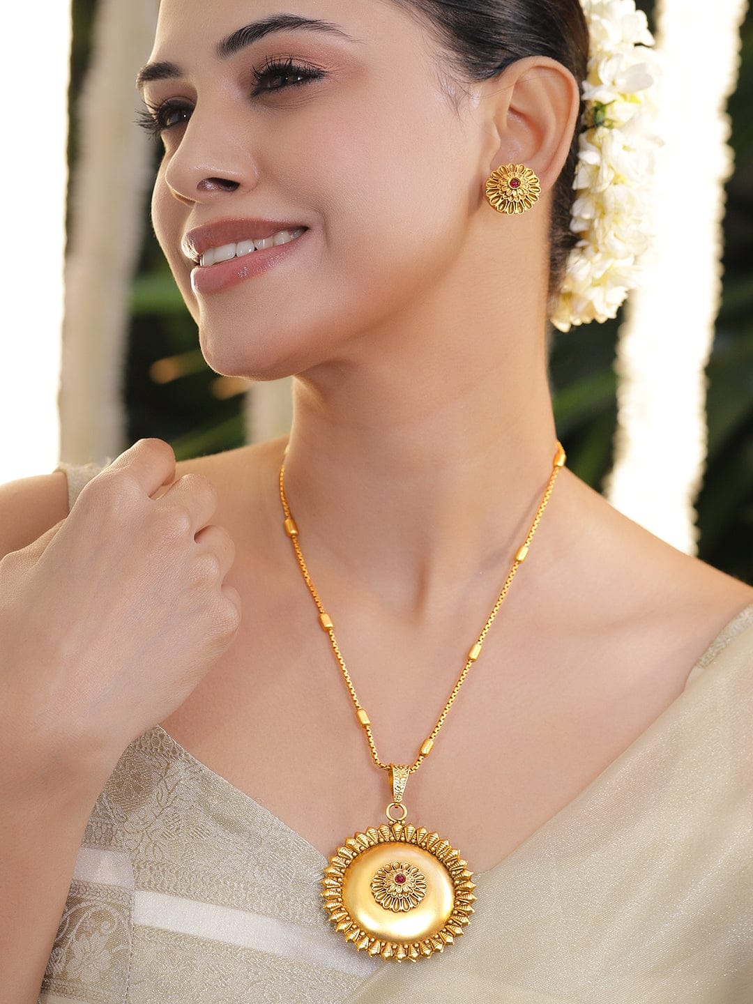Golden Bloom Grace Pendant Set フリーサイズ