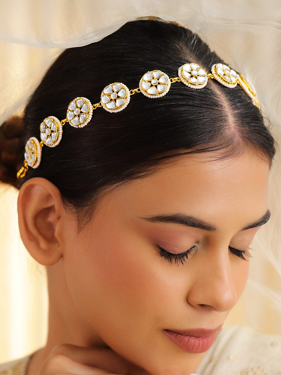 Heritage Glow Kundan Sheeshphool Gold