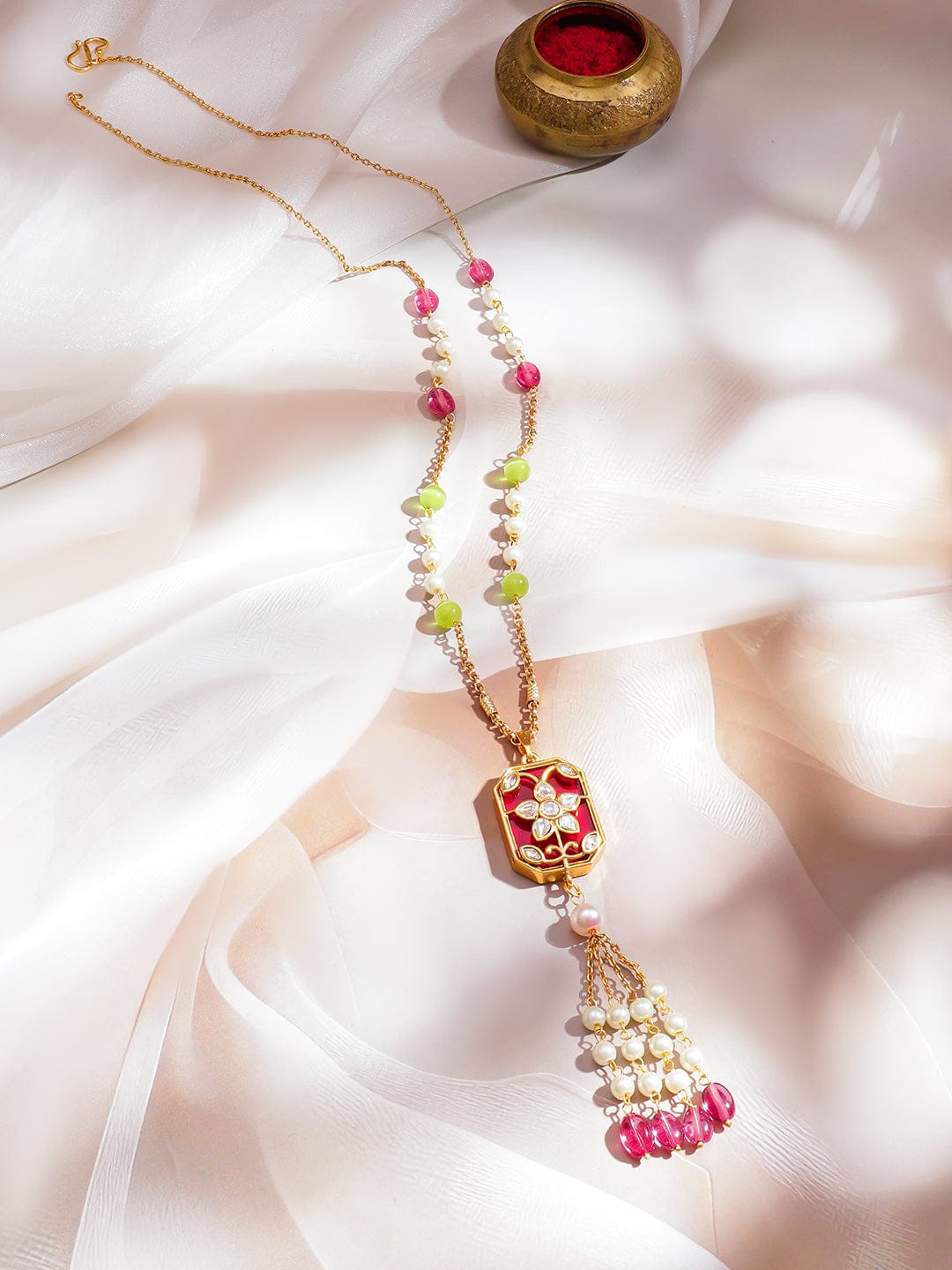 Luminous Enamel Pendant Necklace フリーサイズ