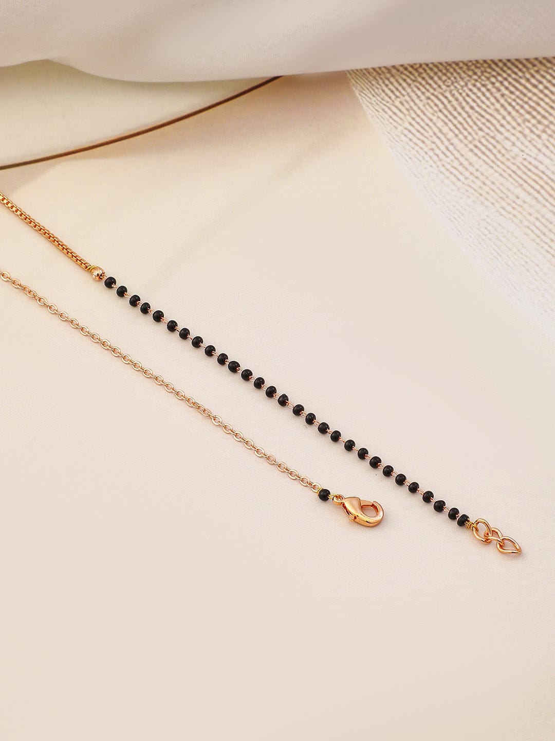 Ruby American Diamond Zirconia Gold Mangalsutra Gold