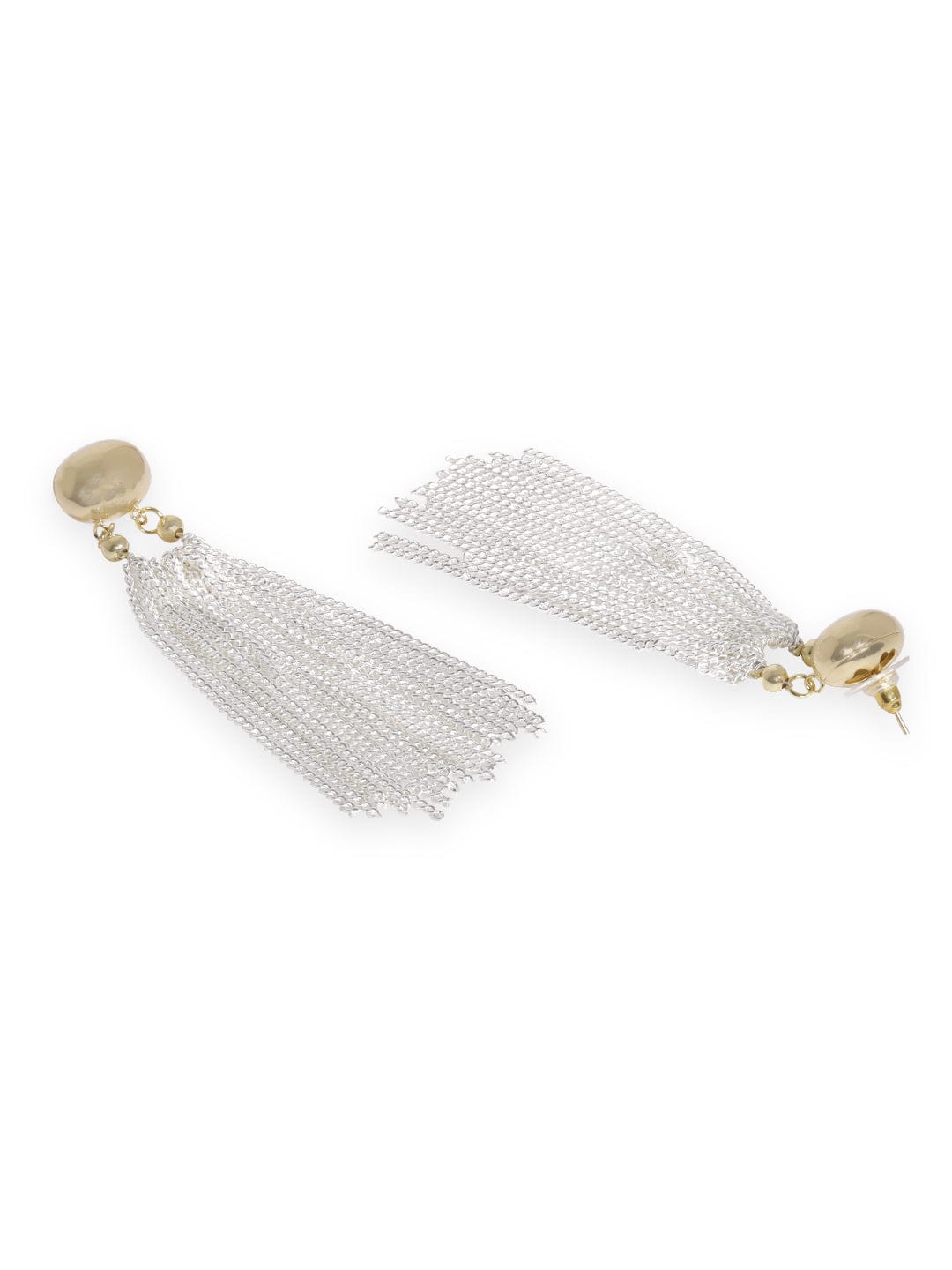 Swaying Tassels Silently Statement Earrings フリーサイズ