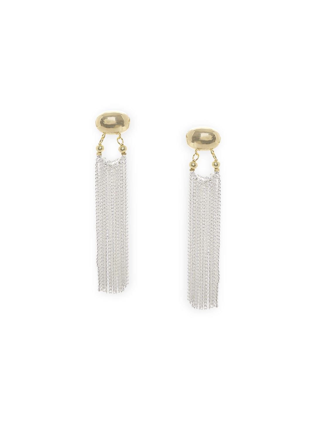 Swaying Tassels Silently Statement Earrings フリーサイズ