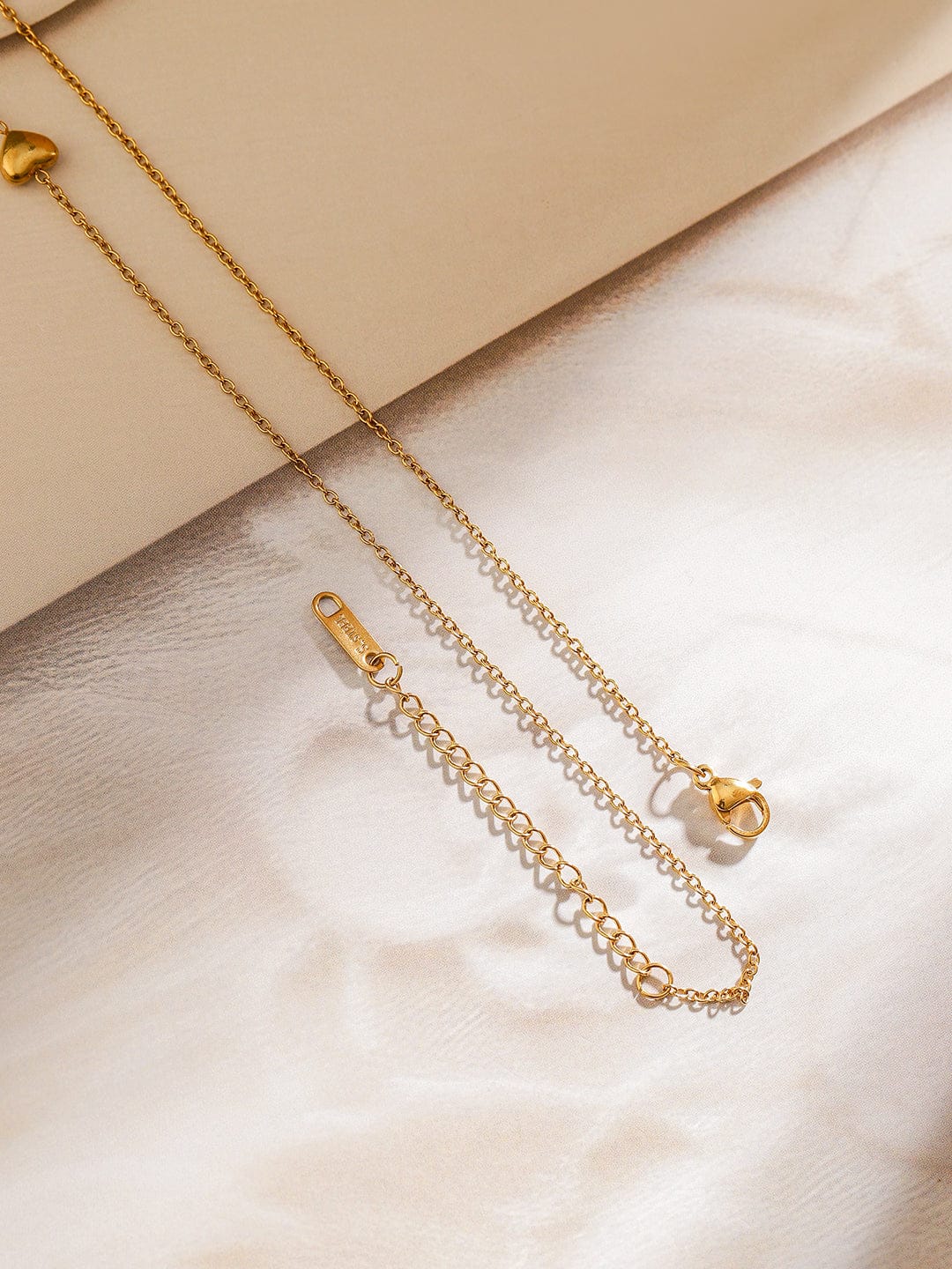 Hearty s Stainless Steel Necklace Chain Gold