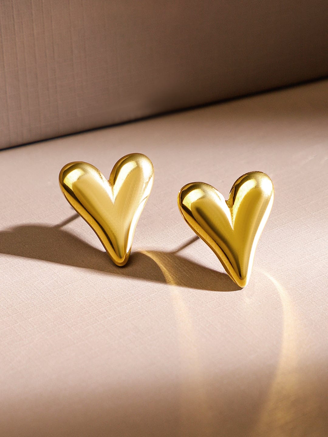 Golden Heart Pendant Set Gold