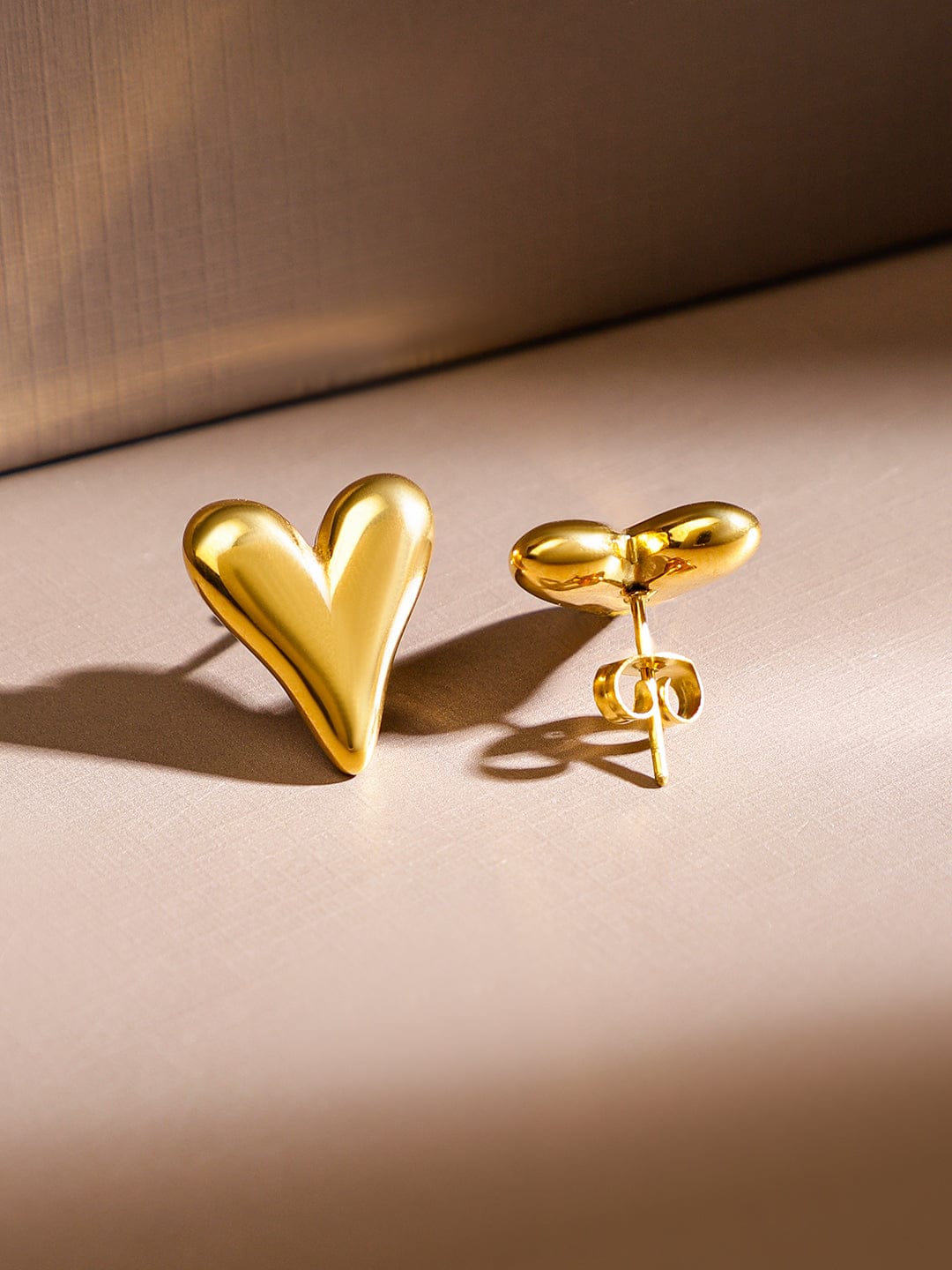 Golden Heart Pendant Set Gold