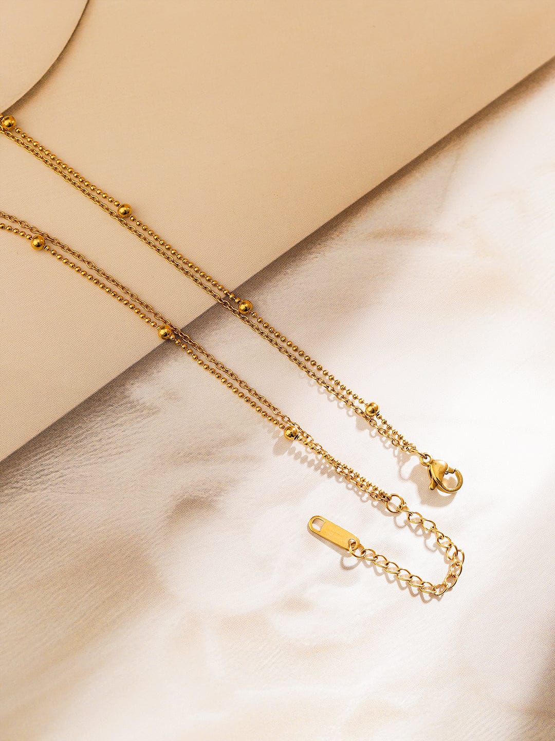 V-Shaped Layered Gold Necklace Gold