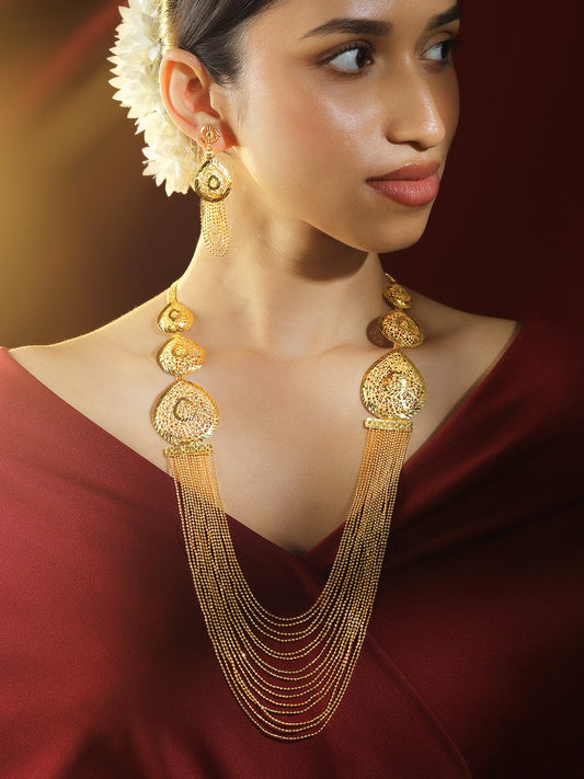 Heritage Queen Gold Plated Necklace Set フリーサイズ