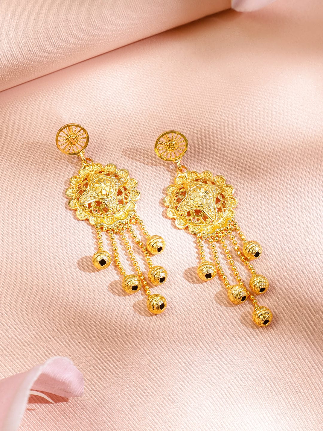 Majestic Palace Golden Necklace Set Gold