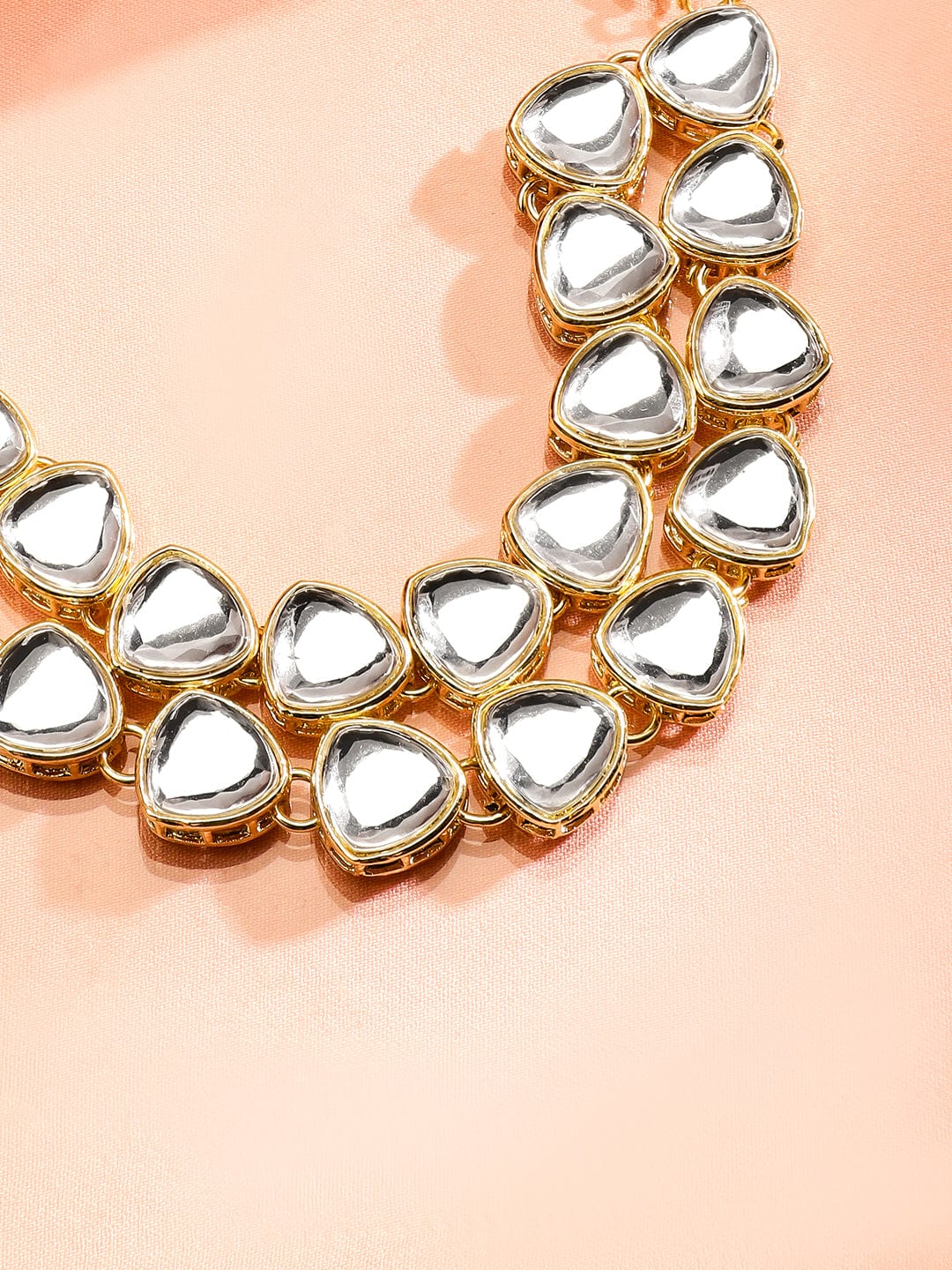 Moon Dance in Kundan Bracelet Gold::White