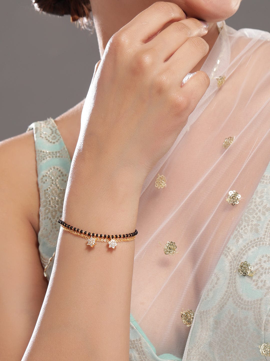 Minimal Gold Mangalsutra Style Bracelet Gold