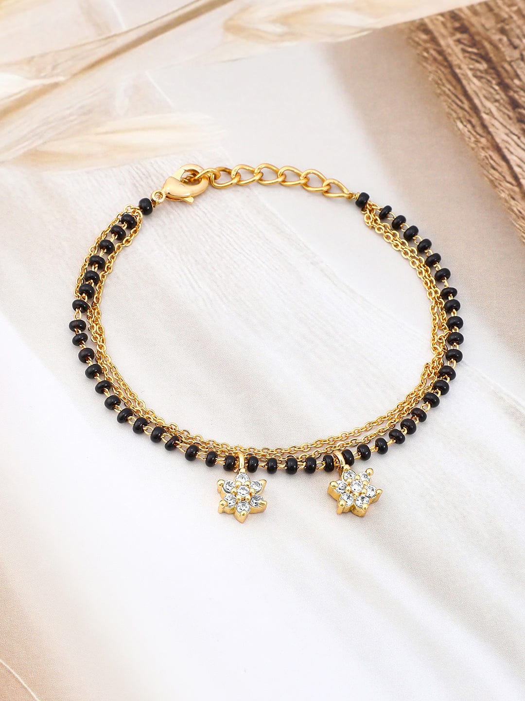 Minimal Gold Mangalsutra Style Bracelet Gold