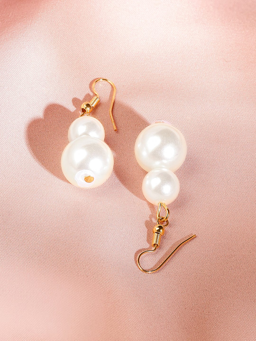 Royal Bridal Pearl Long Necklace Set Gold