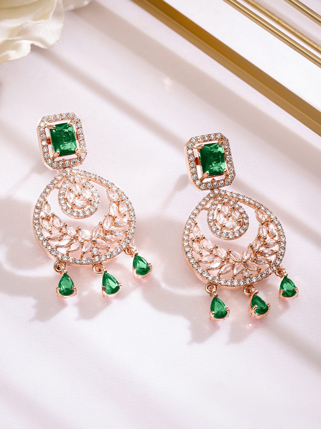 Jade Dream White Zircon Chandelier フリーサイズ