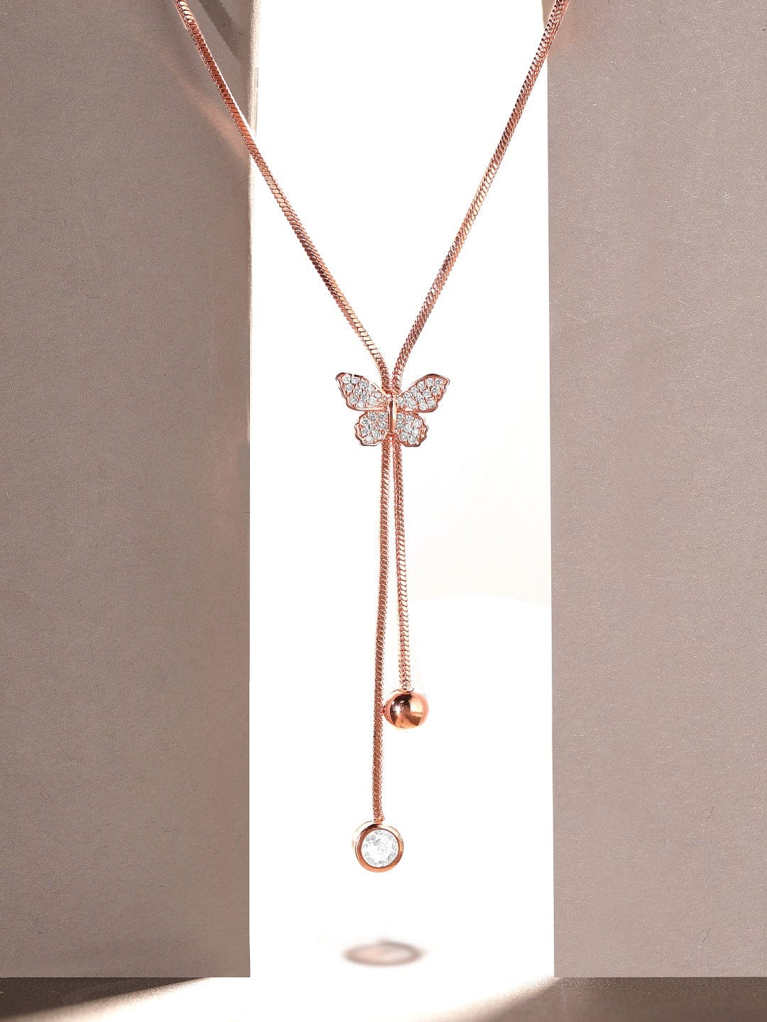 Chic Butterfly Rose Gold Necklace Chain Rose Gold