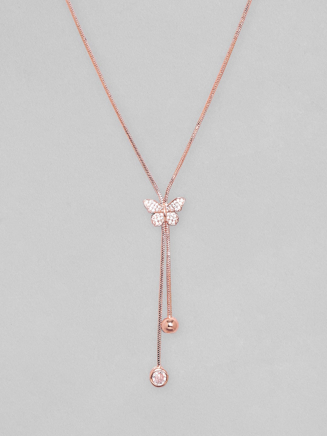 Chic Butterfly Rose Gold Necklace Chain Rose Gold
