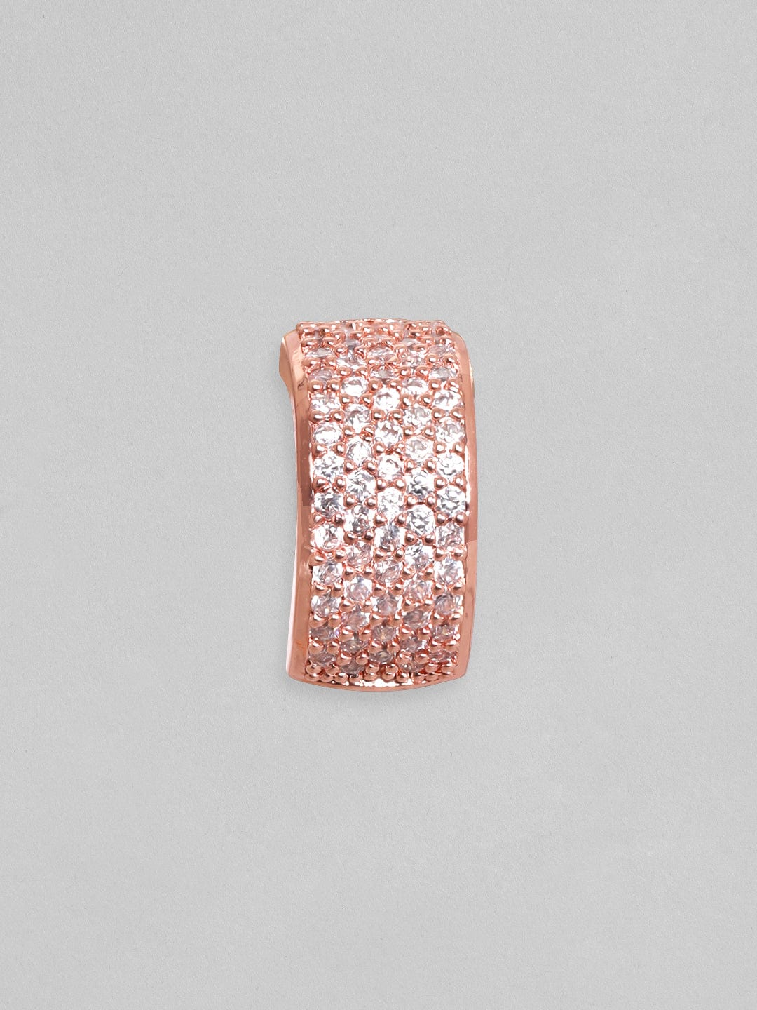 Rubans 18KT Rose Gold-Plated Circular Hoop Earrings Rose Gold
