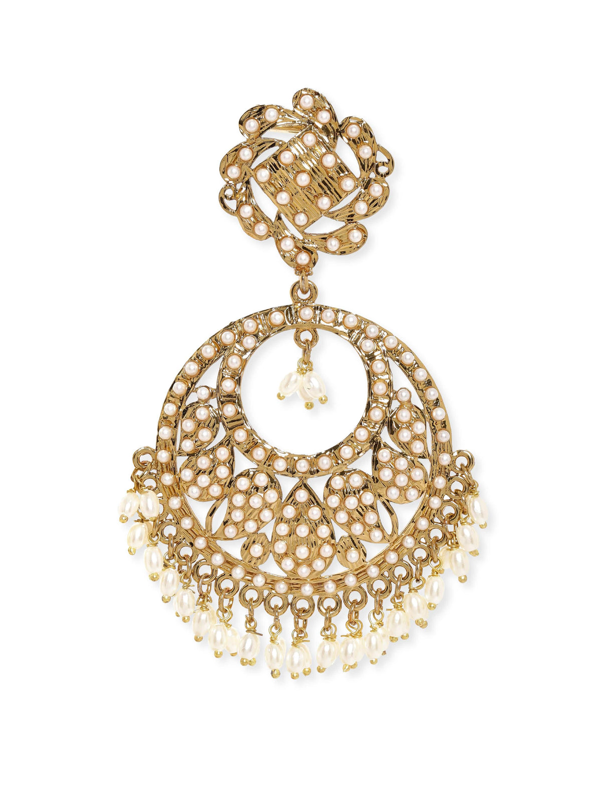 Classic Pearl Round Chandbali Gold