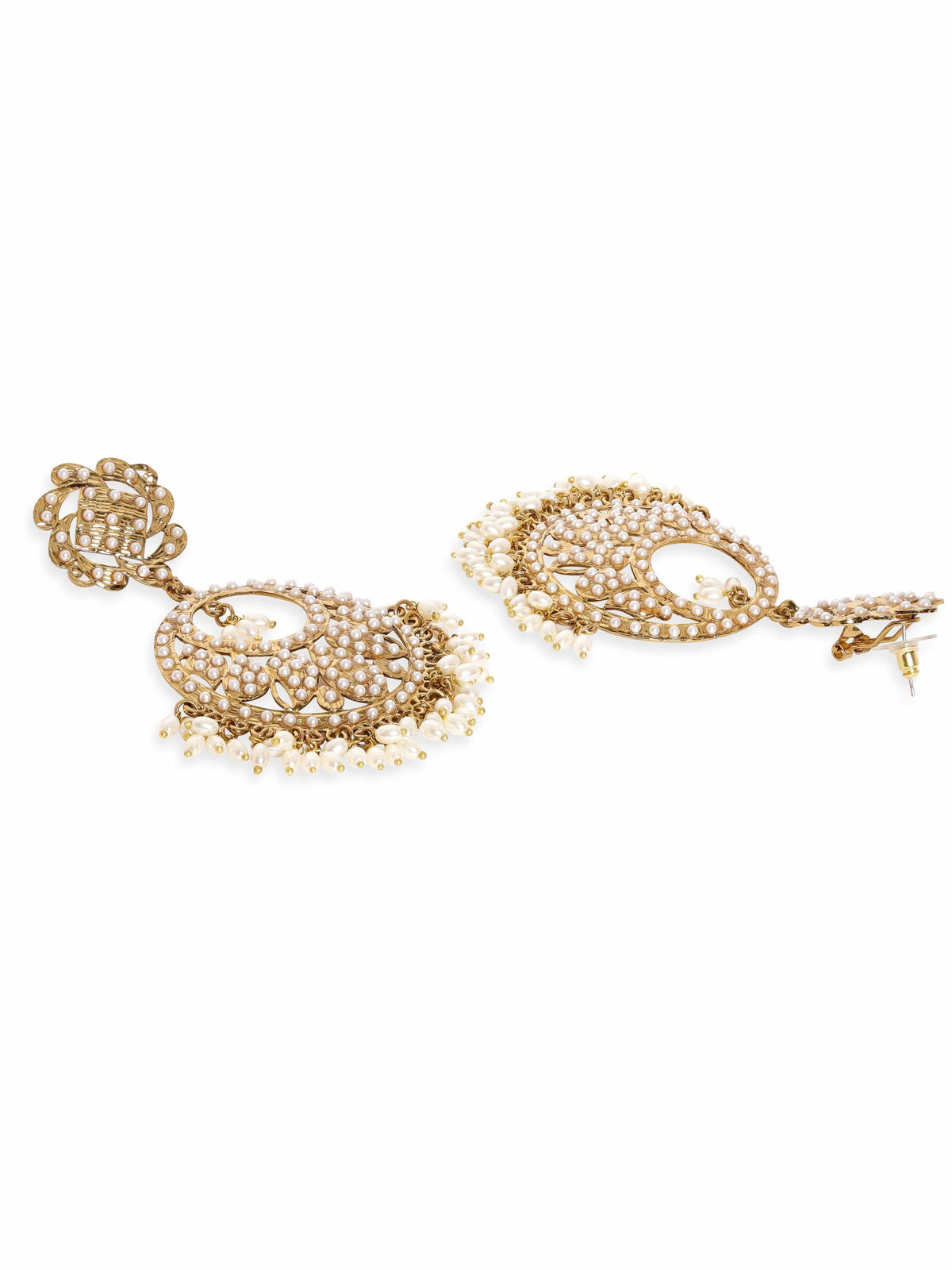 Classic Pearl Round Chandbali Gold