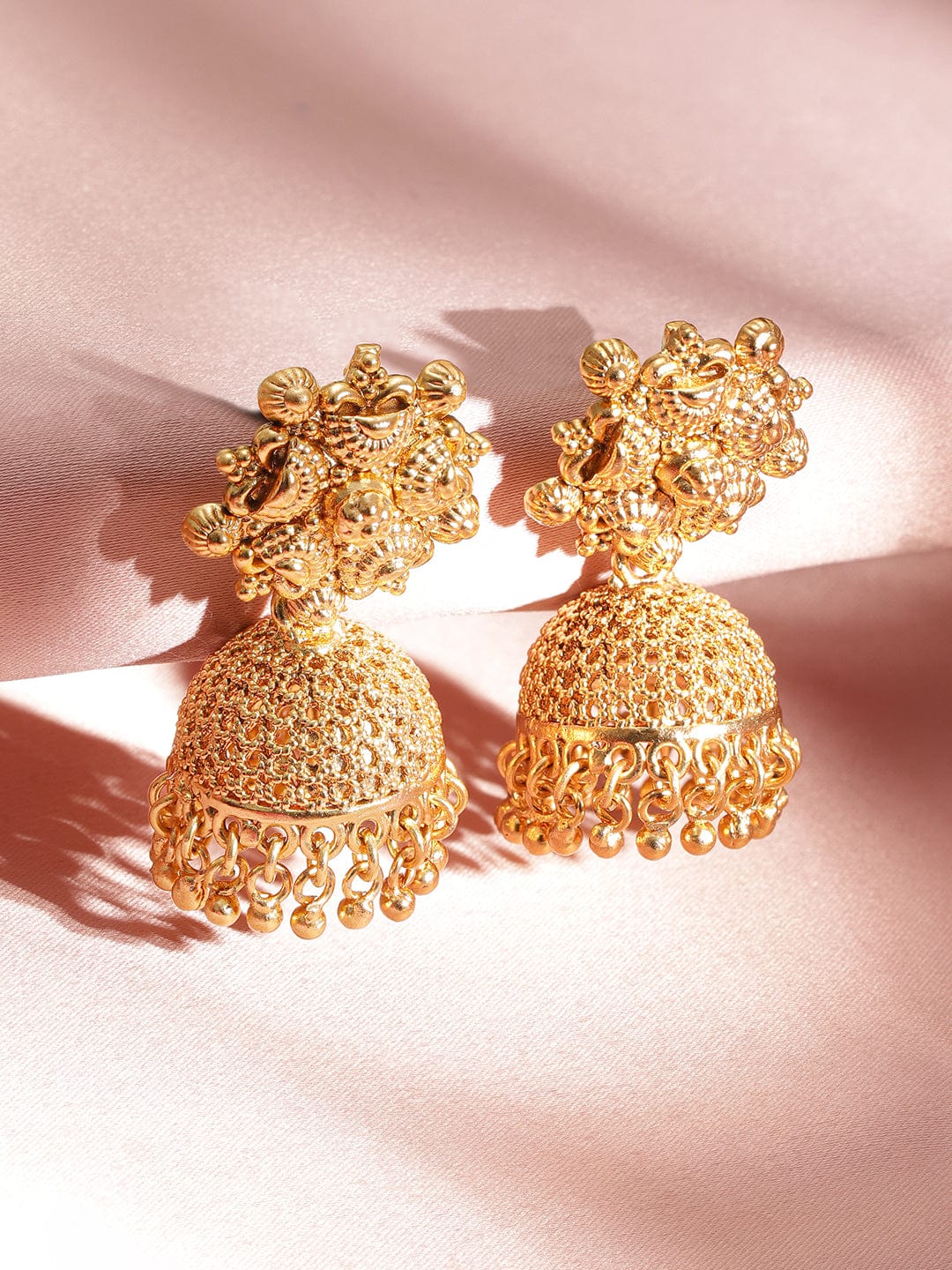 Golden Temple Necklace Set Gold