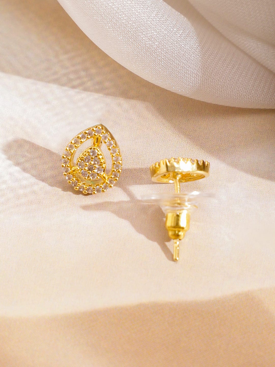 American Diamond Zirconia Teardrop Mangalsutra With Earrings フリーサイズ
