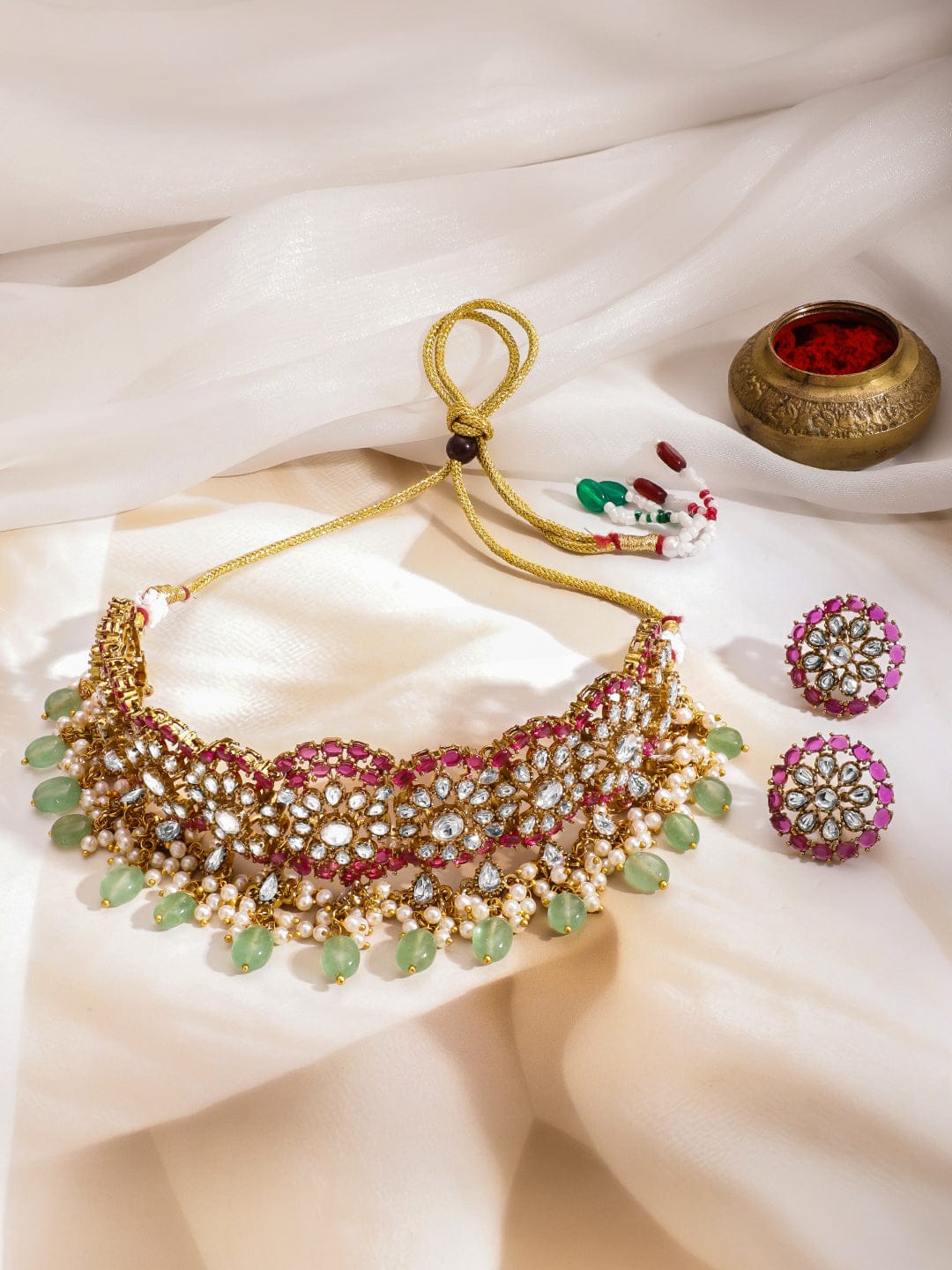 Rose & Mint Shine Necklace Set フリーサイズ