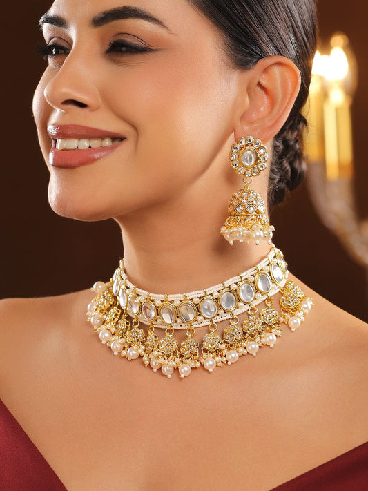Golden Dawn of Kundan Necklace Set フリーサイズ