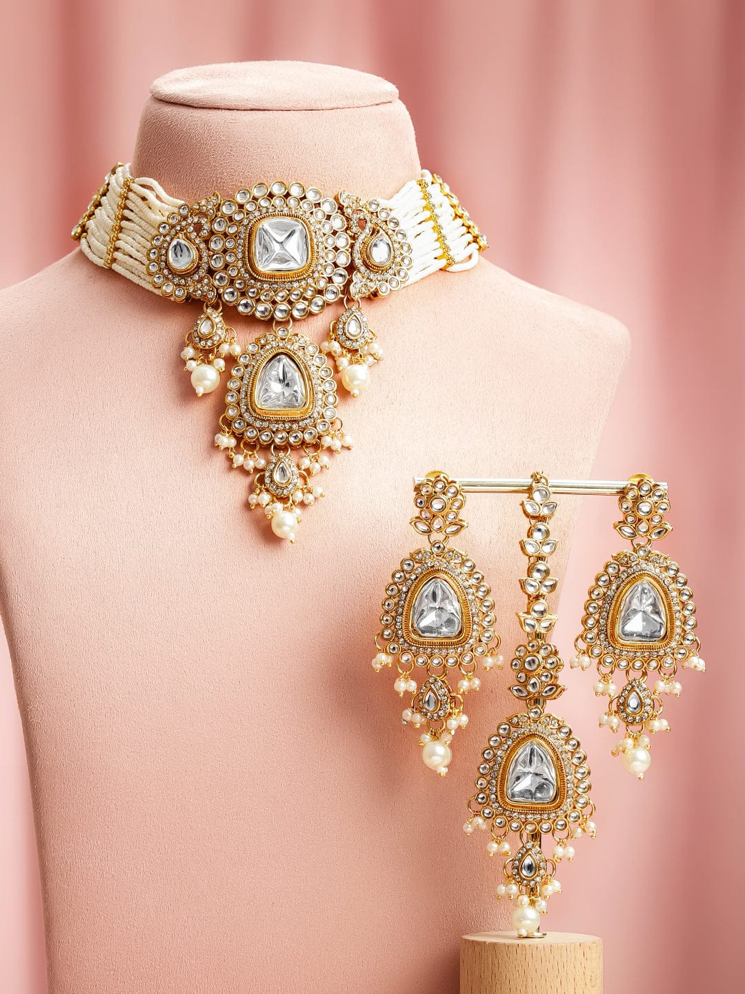 Golden Glow Edit Kundan Necklace Set フリーサイズ