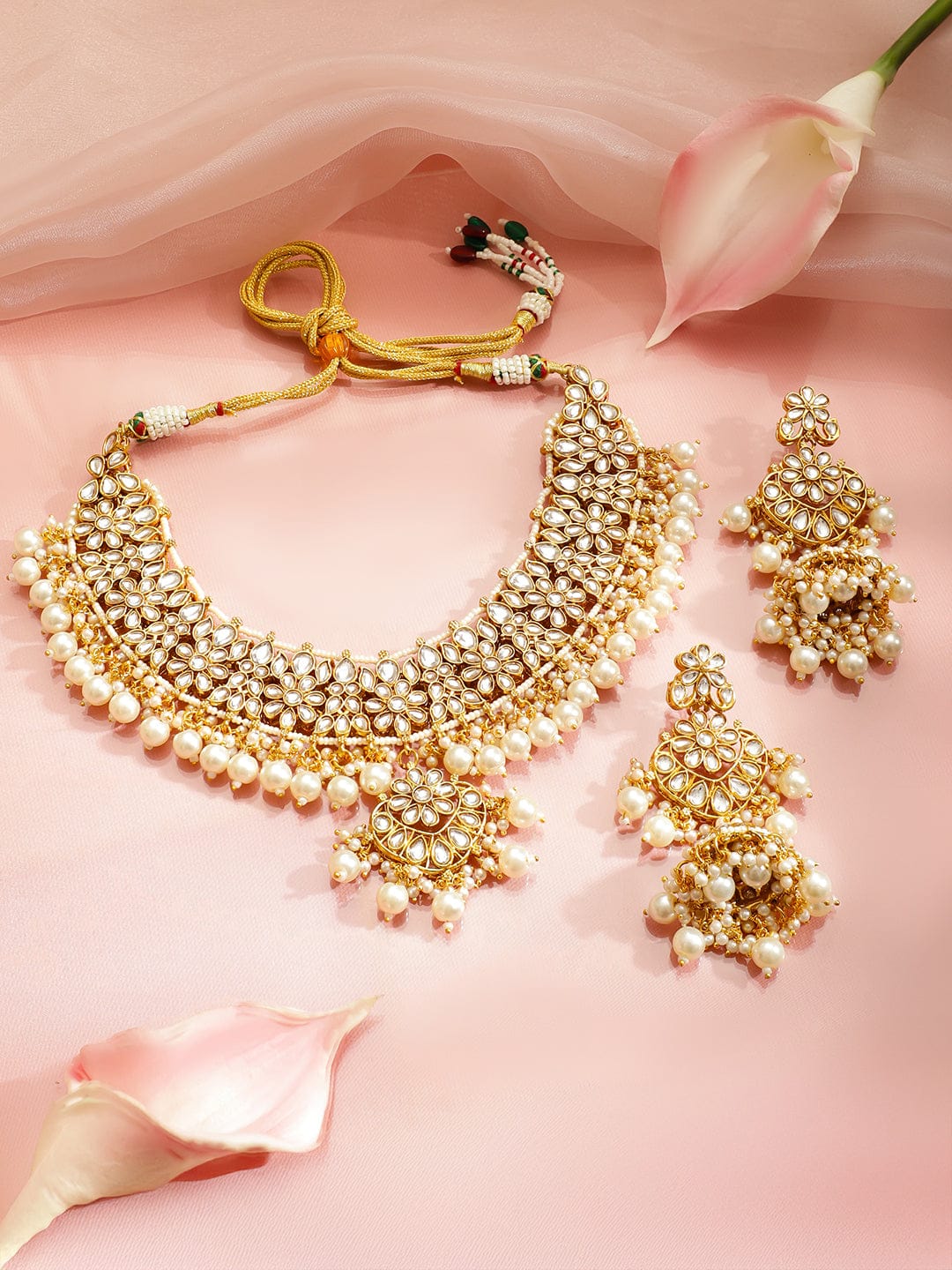 Legacy Luxe Kundan Necklace Set フリーサイズ