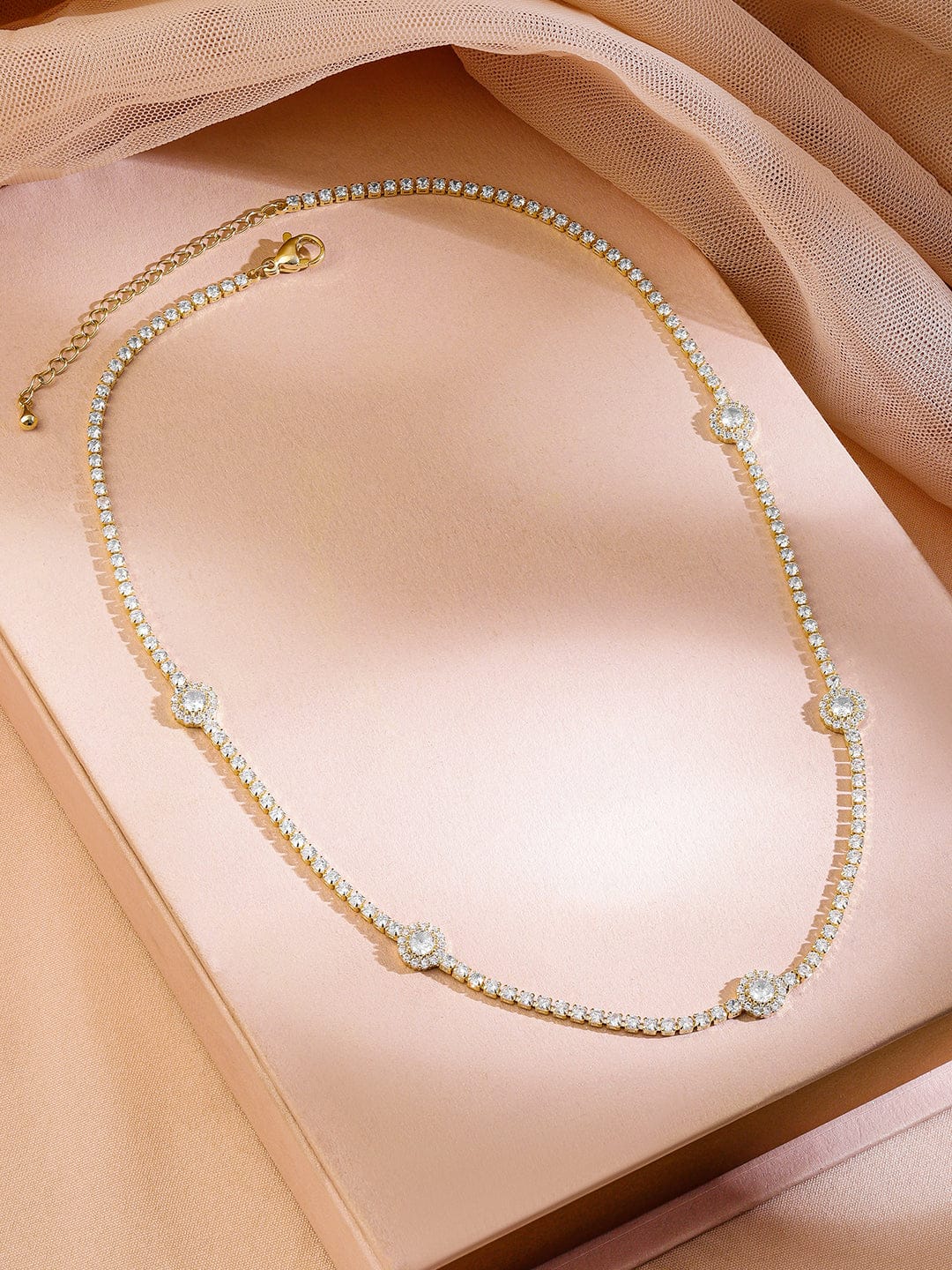 Blooming Stones Adorn Necklace フリーサイズ