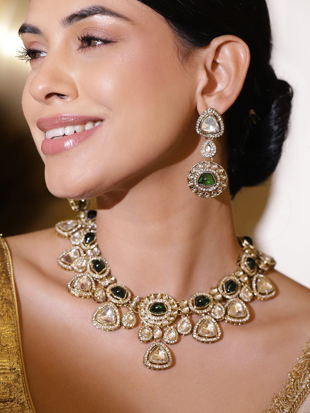 Emerald Radiance Necklace Set フリーサイズ