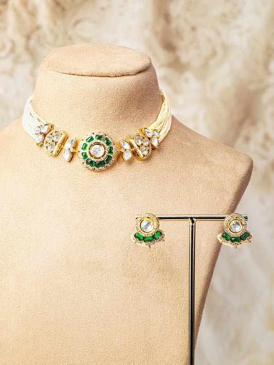 Emerald Edit Kundan Choker Set Design 1