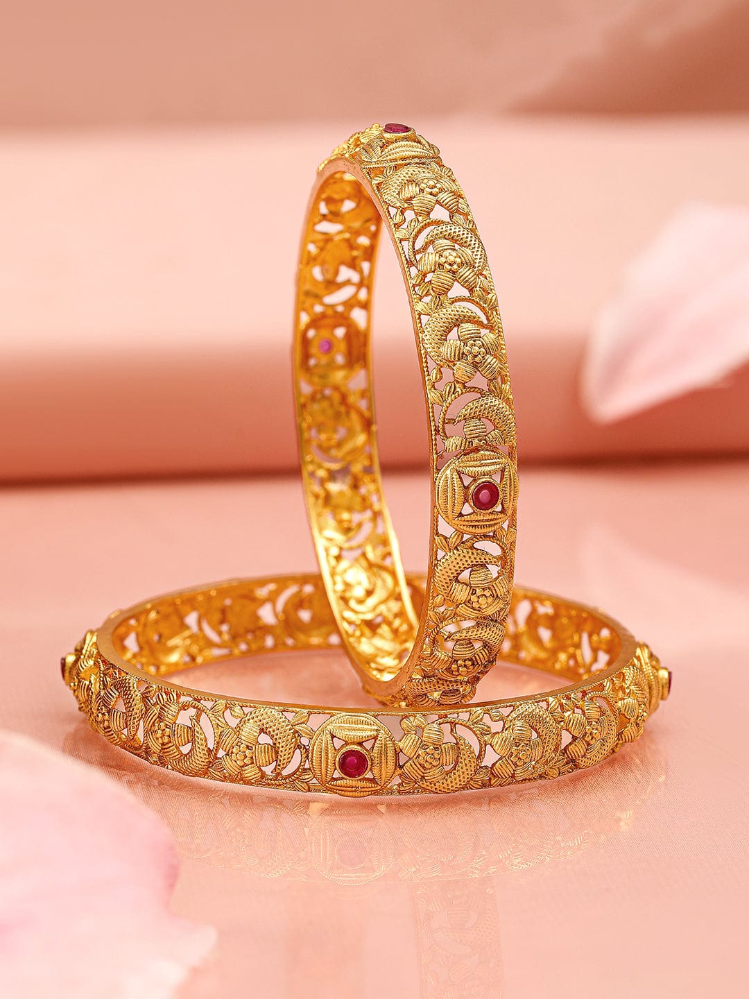 Mint Green Crystal Bangles 2.6 - Medium