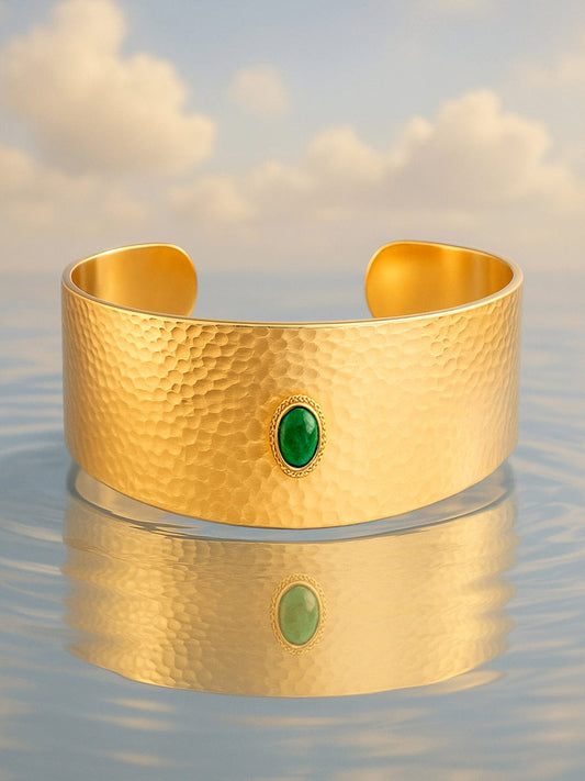 Textured Cuff Bracelet Gold Bracelet Gold