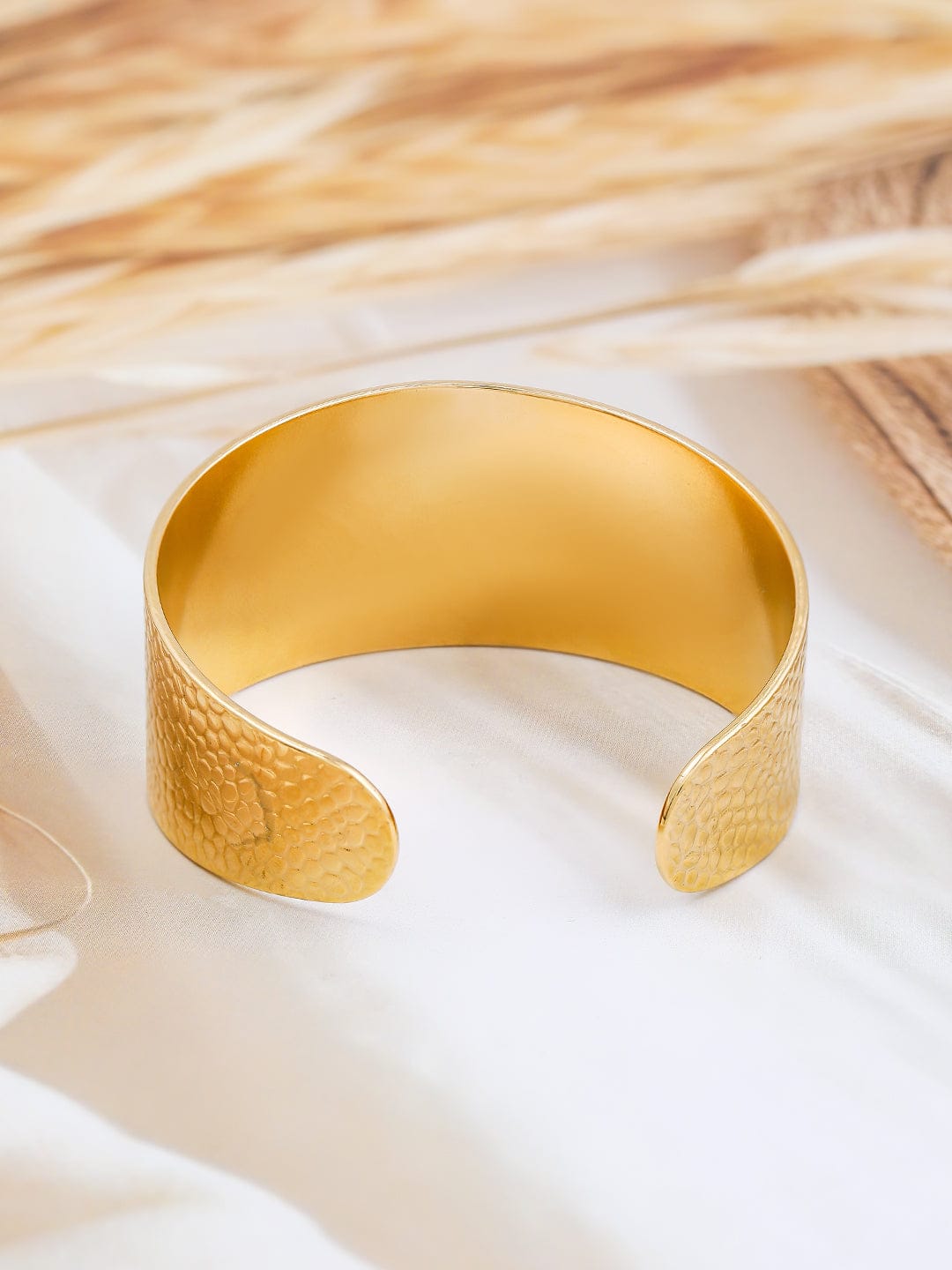 Textured Cuff Bracelet Gold Bracelet Gold