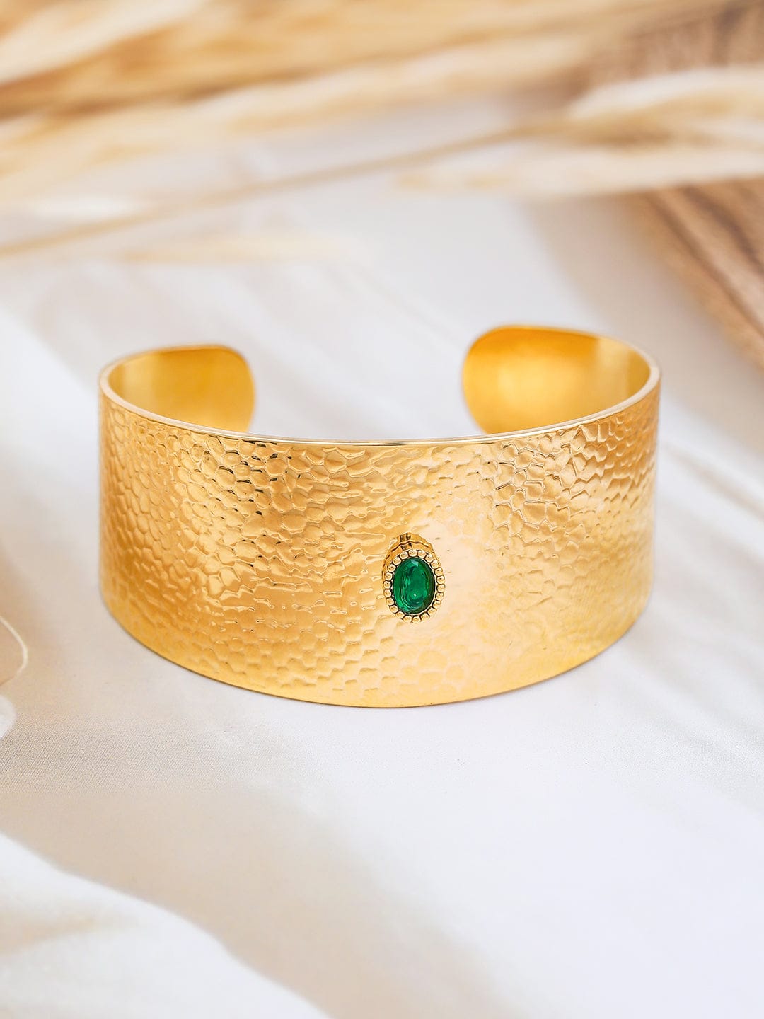 Textured Cuff Bracelet Gold Bracelet Gold