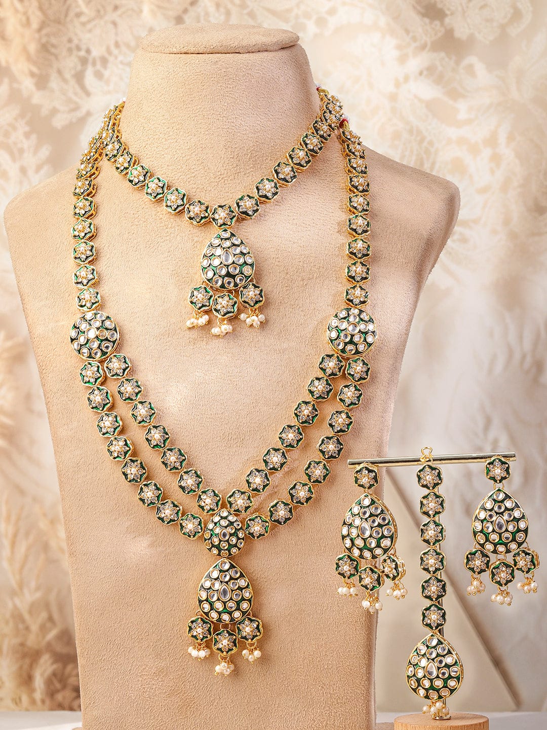 Royal Sketch of Kundan Necklace Set Gold