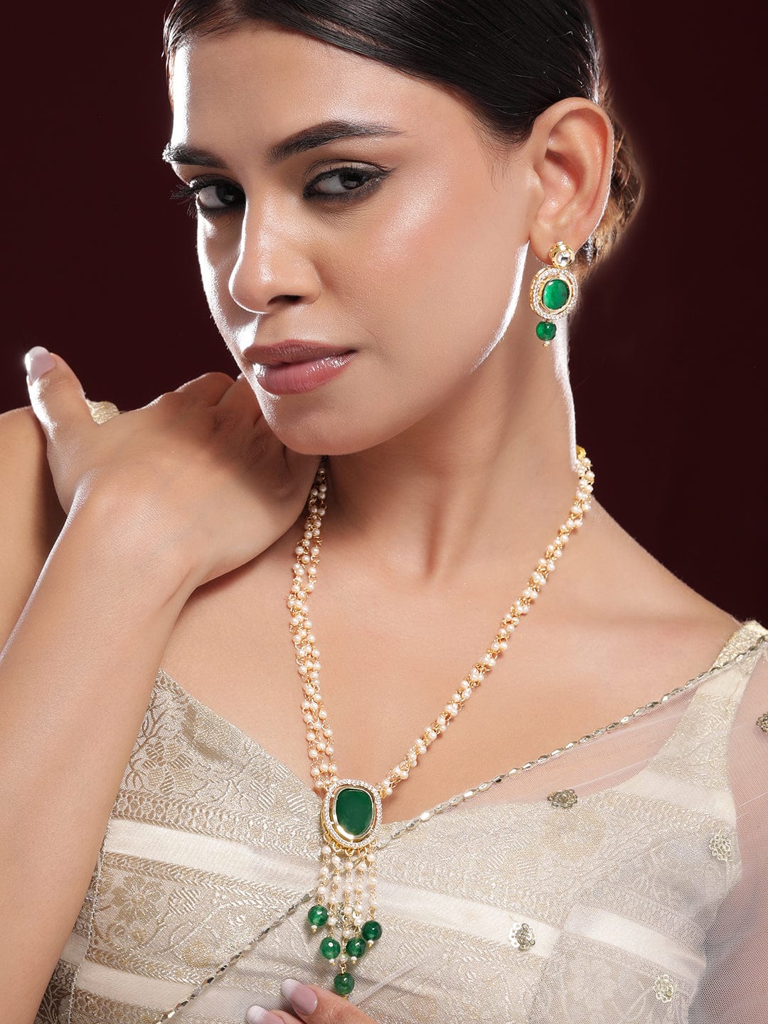Eternal Grace Green Necklace Set フリーサイズ