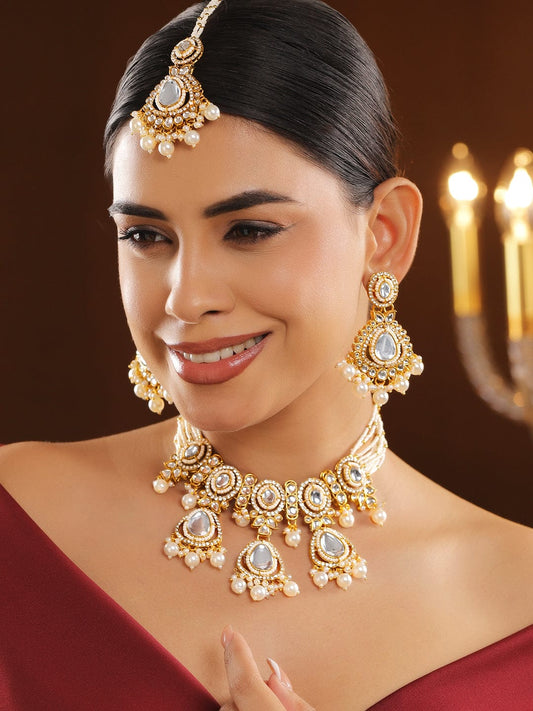 Ivory Glow Luxury Necklace Set フリーサイズ